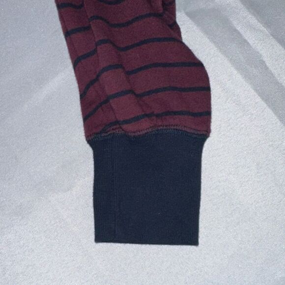Tommy Hilfiger Burgundy/Navy Striped Drawstring Joggers Size Small - Picture 5 of 10